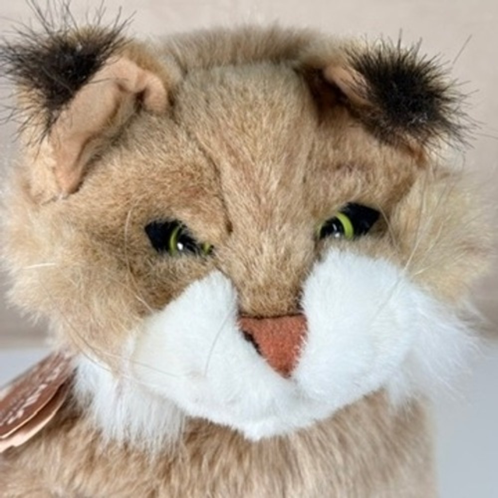 Folkmanis BOBCAT Full Bodied Hand Puppet Folktails 15" Plush Puppet - Picture 2 of 9